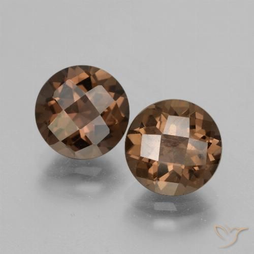 3.69ctw Naturale Marrone medio Quarzo fumé, Rotondo, VS
