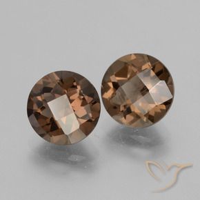 Gemme di Quarzo fumé Marrone medio naturale da 3.69 ct, Rotondo, VS