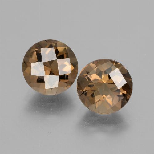 Quarzo fumé naturale marrone da 3,31 ct, taglio rotondo, VS
