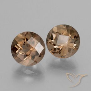 Gemme di Quarzo fumé Marrone medio naturale da 3.86 ct, Rotondo, VS