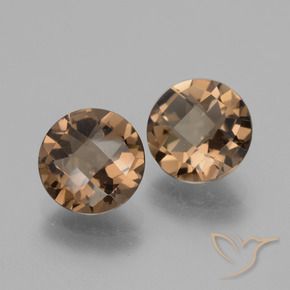 Gemme di Quarzo fumé Marrone medio naturale da 3.30 ct, Rotondo, VS