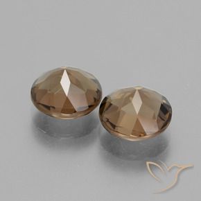 Gemme di Quarzo fumé Marrone medio naturale da 3.30 ct, Rotondo, VS