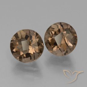 Gemme di Quarzo fumé Hickory Brown naturale da 3.84 ct, Rotondo, VS
