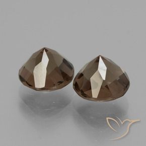 Gemme di Quarzo fumé Hickory Brown naturale da 3.84 ct, Rotondo, VS