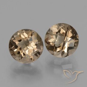Gemme di Quarzo fumé Marrone medio-chiaro naturale da 3.53 ct, Rotondo, VS