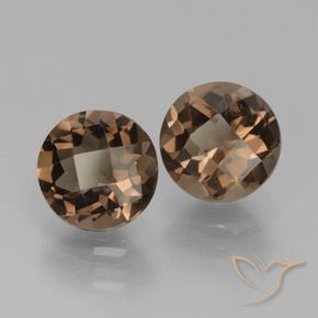 Gemme di Quarzo fumé Marrone caldo naturale da 3.66 ct, Rotondo, VS