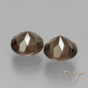 Gemme di Quarzo fumé Marrone caldo naturale da 3.66 ct, Rotondo, VS