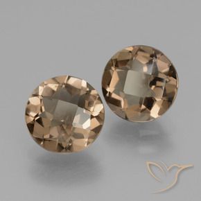 Gemme di Quarzo fumé Marrone caldo naturale da 3.34 ct, Rotondo, VS