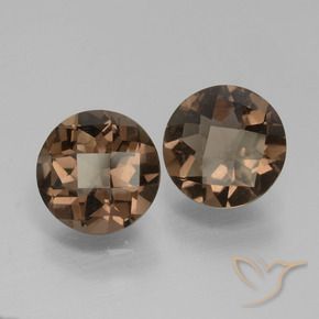Gemme di Quarzo fumé Pan di zenzero marrone naturale da 3.21 ct, Rotondo, VS