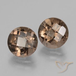 Gemme di Quarzo fumé Pan di zenzero marrone naturale da 3.81 ct, Rotondo, VS