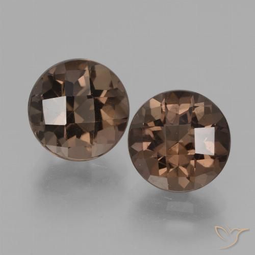 3.84ctw Naturale Marrone medio Quarzo fumè, Rotondo, VVS-VS