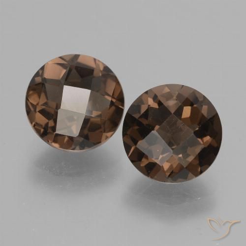3.58ctw Naturale Hickory Brown Quarzo fumé, Rotondo, VS