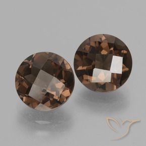 Gemme di Quarzo fumé Hickory Brown naturale da 3.58 ct, Rotondo, VS
