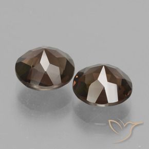 Gemme di Quarzo fumé Hickory Brown naturale da 3.58 ct, Rotondo, VS