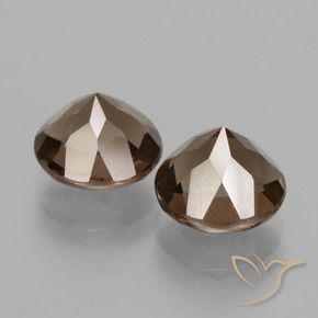 Quarzo fumé naturale marrone da 3,91 ct, taglio rotondo, VVS-VS