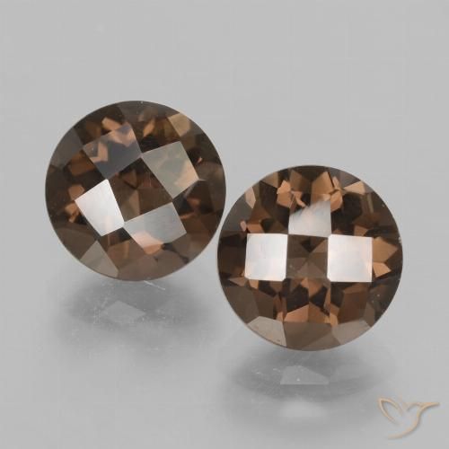 3.68ctw Naturale Marrone medio Quarzo fumè, Rotondo, VS