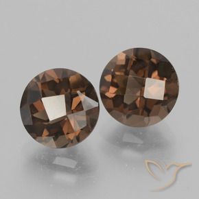 Gemme di Quarzo fumé Marrone medio naturale da 3.68 ct, Rotondo, VS