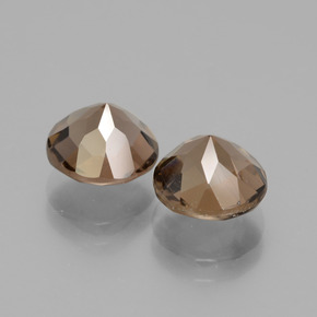 Quarzo fumé naturale marrone da 3,71 ct, taglio rotondo, VS