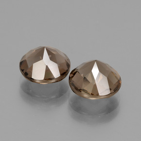 Gemme di Quarzo fumé Marrone cioccolato naturale da 3.82 ct, Taglio rotondo, VS