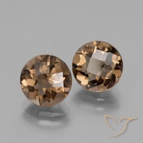 Gemme di Quarzo fumé Marrone medio naturale da 3.59 ct, Rotondo, VS