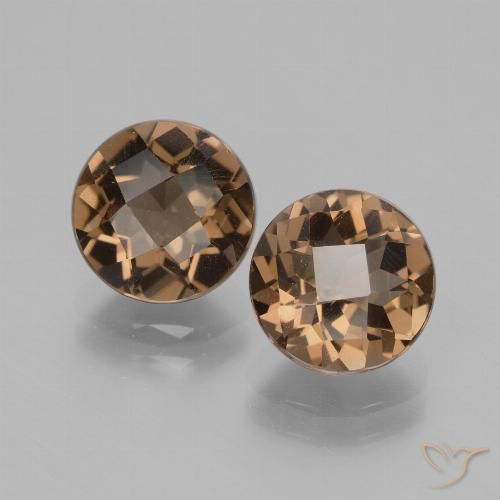 3.54ctw Naturale Marrone medio Quarzo fumé, Rotondo, VS