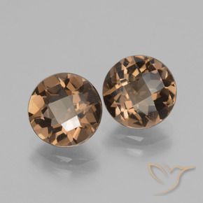 Gemme di Quarzo fumé Marrone medio naturale da 3.54 ct, Rotondo, VS