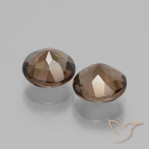 Gemme di Quarzo fumé Marrone medio naturale da 3.54 ct, Rotondo, VS
