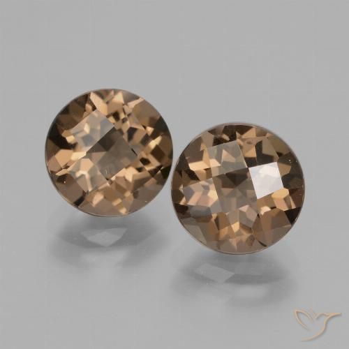 3.63ctw Naturale Marrone medio Quarzo fumé, Rotondo, VS