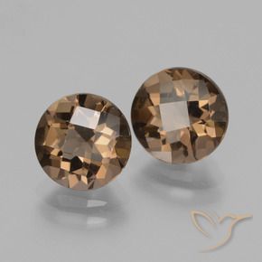 Gemme di Quarzo fumé Marrone medio naturale da 3.63 ct, Rotondo, VS