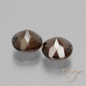 Gemme di Quarzo fumé Hickory Brown naturale da 3.36 ct, Rotondo, VS