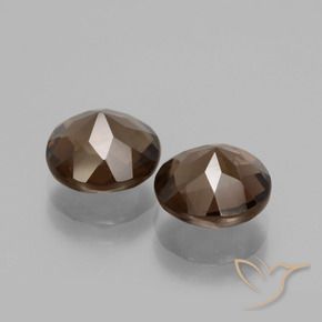 Quarzo fumé naturale marrone da 3,49 ct, taglio rotondo, VS