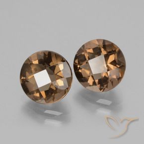 Gemme di Quarzo fumé Marrone cioccolato naturale da 3.78 ct, Rotondo, VS