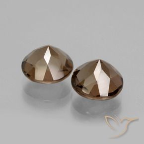 Gemme di Quarzo fumé Marrone cioccolato naturale da 3.78 ct, Rotondo, VS