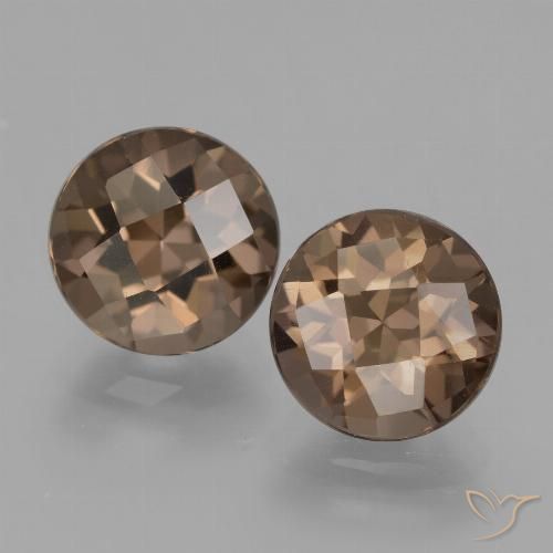 3.72ctw Naturale Marrone Quarzo fumé, Rotondo, VS