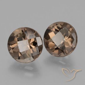 Gemme di Quarzo fumé Marrone naturale da 3.72 ct, Rotondo, VS