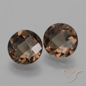 Gemme di Quarzo fumé Hickory Brown naturale da 3.30 ct, Rotondo, VS