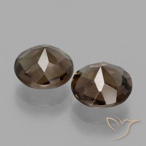 Gemme di Quarzo fumé Hickory Brown naturale da 3.30 ct, Rotondo, VS