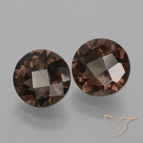 Gemme di Quarzo fumé Marrone medio naturale da 3.57 ct, Rotondo, VS