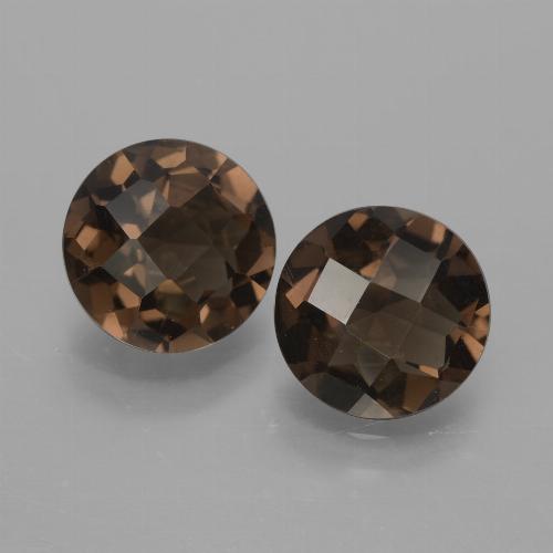 Gemme di Quarzo fumé Marrone medio naturale da 3.08 ct, Taglio rotondo, VS