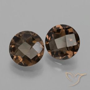 Gemme di Quarzo fumé Hickory Brown naturale da 3.16 ct, Rotondo, VS