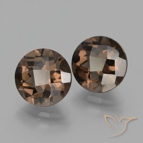 Gemme di Quarzo fumé Hickory Brown naturale da 3.49 ct, Rotondo, VS