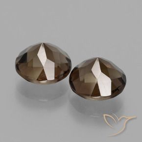 Gemme di Quarzo fumé Hickory Brown naturale da 3.49 ct, Rotondo, VS