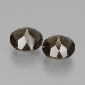 Gemme di Quarzo fumé Marrone naturale da  ct, Taglio rotondo, VS
