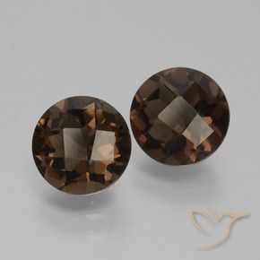 Gemme di Quarzo fumé Blu scuro naturale da 3.62 ct, Rotondo, VS