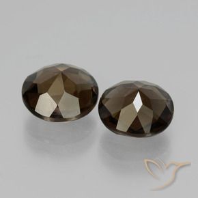 Gemme di Quarzo fumé Marrone scuro naturale da 3.21 ct, Rotondo, VS