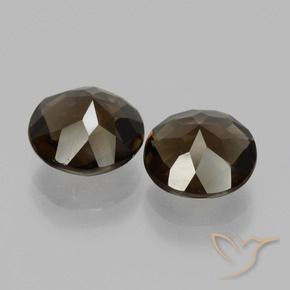 Gemme di Quarzo fumé ombra marrone naturale da 3.29 ct, Rotondo, VS