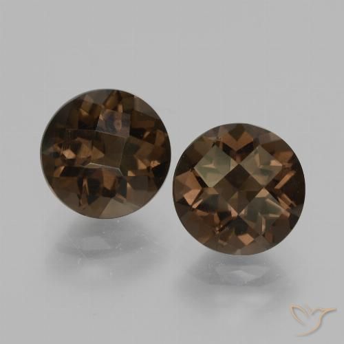 3.42ctw Naturale Hickory Brown Quarzo fumé, Rotondo, VS