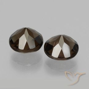 Gemme di Quarzo fumé Hickory Brown naturale da 3.42 ct, Rotondo, VS