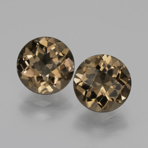 Quarzo fumé naturale marrone da 3,59 ct, taglio rotondo, VS