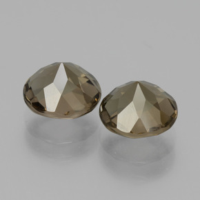 Quarzo fumé naturale marrone da 3,59 ct, taglio rotondo, VS